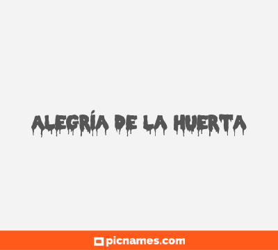 Alegría de la Huerta